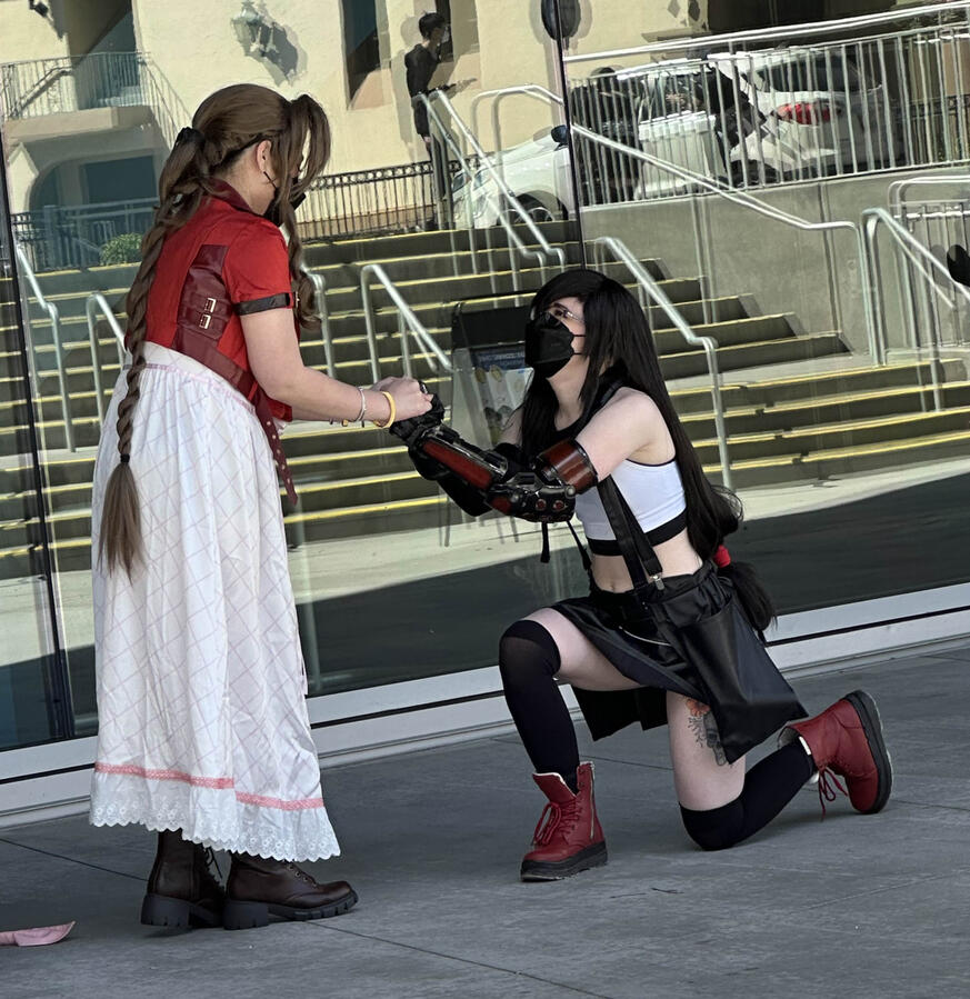 FanimeCon 2025 (Saturday) 📸 Cori | Aerith: trish_maemae taken at the Final Fantasy Cosplay Gathering